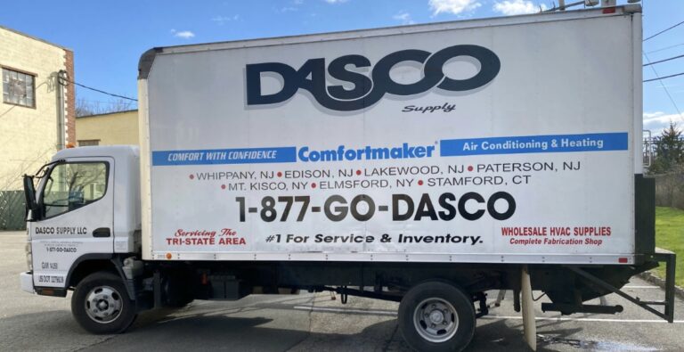 Box truck lettering for DASCO Supply, by Lombardo Lettering, New Jersey