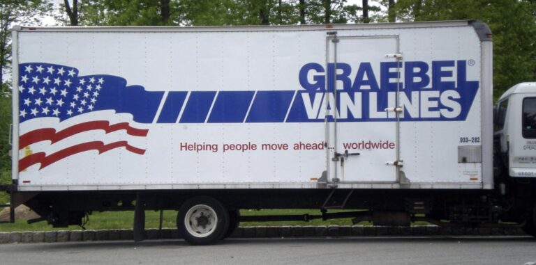 Box truck lettering for Graebel Van Lines, by Lombardo Lettering, New Jersey