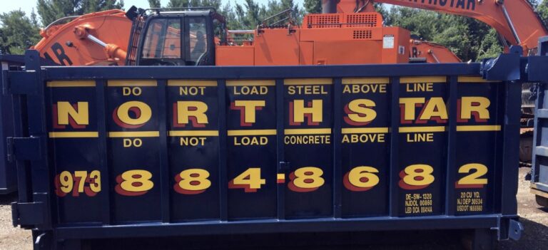 Roll-off dumpster lettering for NorthStar, by Lombardo Lettering, New Jersey