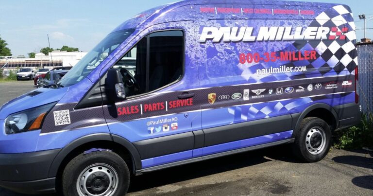 Printed van wrap for Paul Miller, by Lombardo Lettering, New Jersey